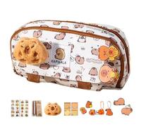 Générique Cute Capybara Pencil Case, Large Capacity Pouch, Wide Opening Design, Multi Layered Compartments, Excellent for School, Work, Travel, Teens, Kids, Teachers, Artists