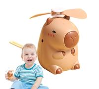 Générique Cute Capybara Small - Cartoon Capybara Handheld Convenient - Cooling Electric, Small Handheld Portable, Cartoon Quiet Desk for Travel, Outdoor, Home