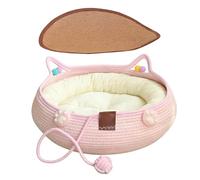 Générique Cute Cat Bed with Cushion Pillow Washable Anti Slip, Soft Pet Sleeping Pad for Kittens Puppies, Comfortable Cat Dog Bed for Indoor Home Rest Play Enrichment Calming All Season Use