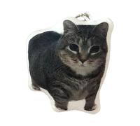 Générique Cute Cat Keychain, Funny Rotating Kitty Pendant with Sound, Unique Headset Charm, Creative Backpack Accessory, Adorable Security Keyring for Bags and