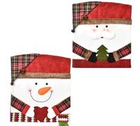 Générique Cute Christmas Chair Covers,Christmas Chair Covers Set of 1/2/3/4/6,Soft Fabrics, Reusable, Machine Washable, for Room Kitchen Hotels Holiday Party Decoration (2pcs-e)