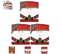 Générique Cute Christmas Chair Covers, Christmas Themed Chair Covers, for Room Kitchen Hotel Holiday Party Decoration (#B,3PCS)