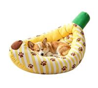 Générique Cute Dog Bed - Banana Shaped Pet Sofa | Soft Breathable Cushion