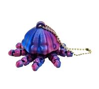 Générique Cute Jellyfish Keychain, 3D Printed Sea Animal Ornament with Movable Joints for Wallets, Travel, School, Office & Party Favors