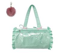 Générique Cute Lace Dot Bow Tie Shoulder Bag,Bowknot Ruffle Handbag with Transparent Window, Aesthetic Anime Underarm Satchel