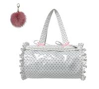 Générique Cute Lace Dot Bow Tie Shoulder Bag,Bowknot Ruffle Handbag with Transparent Window, Aesthetic Anime Underarm Satchel