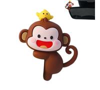 Générique Cute Monkey Car Decoration, Funny Cartoon Monkey Figurine for Central Control Screen, Computer Monitor Ornaments, Fun and Unique Monkey Car Interior Accessories for Desk and Home Use