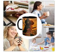 Générique Cute Mugs 3.15x3.74 Inches | Couple Dachshund Romantic Drinkware - Dachshund Coffee Mug Tea Cup - For Drink Water Tea Milk Juice Him Her Christmas Valentines Day Home Office School