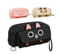 Générique Cute Pencil Bag Zippered Storage Pouch, Desk Organizer Accessory | Girls Pencil Box Stationery Box Eraser Sharpener Sticky Notes Cute Desk Organizer Marker Pouch For School Office Travel Art