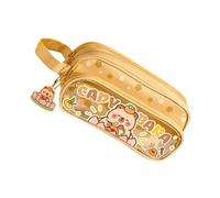 Générique Cute Pencil Case, Animal Pen Pouch, Adorable Case Bag Large Capacity 8.5 inches, Compact Lightweight, Aesthetic Stationery Organizer for Children, Girls, Kids Teen, Yellow Brown