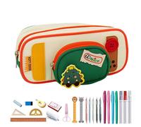 Générique Cute Pencil Case, Cartoon Pencil Pouch Storage Bag, 8.66x4.13x2.17 inches Pen Holder School Supplies with Zipper, Closure Stationery Organizer for Women Teachers, Office Desk