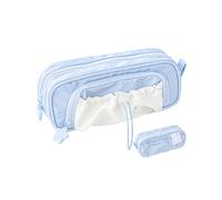 Générique Cute Pencil Case, Counting Stars Pencil Case Big Capacity, Cute Pouch Holder Drawstring Pen Case (Blue)