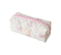Générique Cute Pencil Case, Large Capacity Bow Pattern Pen Bag, Portable Cosmetic Organizer, Sturdy Zipper Closure, Modernize Your Daily Tasks, Made of Polyester Material, 7.87x3.15x3.15in