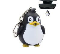 Générique Cute Penguin Keychain - 1.85 inch Bag Charm,Penguin Keychain Car Keys Pendant,| Glowing Eyes Sound Toy - Fun Bag Car Accessory with Button Activated Penguins Sounds for Kids Adults