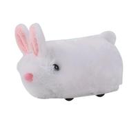 Générique Cute Pet Rabbit Rechargeable Sound Plush Toy, Interactive Rabbit 5.12x2.76x1.97 inches, Pet Exercise Enrichment, Hunting Chasing Game, Fun, Engaging for Cats and Small Pets