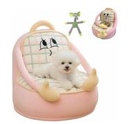 Générique Cute Pet Sofa Bed Removable Washable Cover, Striped Hug Arm Pet Sofa Bed,Cat Beds for Indoor Cats and Dogs