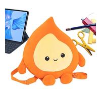 Générique Cute Plush Backpack With Flame Design, Fashion Handbag For, 12.6x11.81 Inches Stuffed Doll Bag With Adjustable Shoulder Straps, Perfect For Girls And Boys' Casual Use