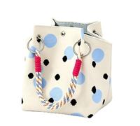 Générique Cute Polka Dot Handbag for Women - Classic Dot Print, Roomy, Everyday Chic, Soft Rope Handle, Vintage Casual Tote Bag (Blue)