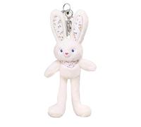 Générique Cute Rabbit Plush Pendant - Bag Decoration for Purse Tote Carry | Lightweight Stuffed Fabric with Secure Ring Attachment, Mini Bunny Key Holder, Charm for Holiday Parties Gatherings