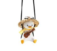 Générique Cute Swing Pendant - Guitar Holding Auto Ornament, Rearview Mirror Hanging Accessory, Fun Motion Design, Lightweight Material | Car Interior Decoration, Playful Dashboard