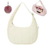 Générique Cute Waterproof Nylon Shoulder Bags, Quilted Handbag with Adjustable Shoulder Strap, Small Lightweight Hobo Handbag