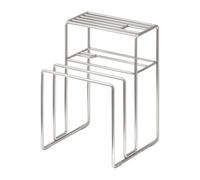 Générique Cutting Board Organizer, Bakeware Rack Stand, 8.46x6.3in Stainless Steel Storage, Space Saving Multifunction Design, Rust Resistant Frame for Kitchen, Cabinet, Dorm Use