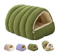 Générique Cutypet Winter Cave, Panier pour Chat Doux et Confortable, Coussin Amovible et Lavable en Peluche pour Chien et Chat (Vert, S)