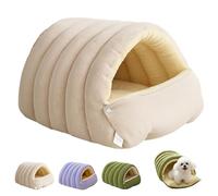 Générique Cutypet Winter Cave, Panier pour Chat Doux et Confortable, Coussin Amovible et Lavable en Peluche pour Chien et Chat (Beige, S)