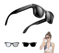 Générique Cyanvue AI Smart Glasses, 8mp Camera Glasses with Music & Call Features, AI Translator 144 Languages & Accents, Bluetooth, Clear Sound with Smart Touch Control, for Men Women (Black)