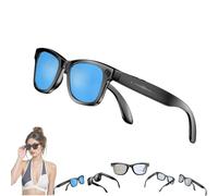 Générique Cyanvue AI Smart Glasses, 8mp Camera Glasses with Music & Call Features, Bluetooth Glasses with 144 Translation, Voice Assistant, Clear Sound with Smart Touch Control, for Men Women (B)