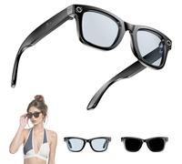 Générique CyanVue AI Smart Glasses,8MP Camera Glasses with Music & Calls, Bluetooth, AI Translator 144 Languages & Accents, Voice Assistant,Clear Sound with Smart Touch Control,for Men Women (White)