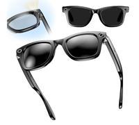 Générique Cyanvue AI Smart Glasses,Smart Glasses with Camera,8mp Camera Glasses with Music & Call Features,Anti-Shake Smart Sunglasses,Bluetooth 5.4 Connection and High-Speed Transmission (Black)