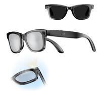Générique Cyanvue AI Smart Glasses,Smart Glasses with Camera,8mp Camera Glasses with Music & Call Features,Anti-Shake Smart Sunglasses,Bluetooth 5.4 Connection and High-Speed Transmission (Silver)
