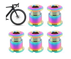 Générique Cycling Chainring Bolts - High Strength Alloy Sprocket Rings Fixing Tool | Chainwheel Bolts for City Commuting Long Distance Riding Busy Streets Outdoor Adventures Complete Set Secure