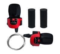 Générique Cycling Gear Shifter, 1 Pair Bicycle 21-Speed Twist Shifter Lever, Non-Slip Handlebar Grip, Finger-Operated Shifting, Compatible With E-Bikes, For Touring, Garage, 7.87x5.91x1.18 Inches