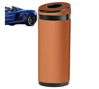 Générique Cylinder Tissue Dispenser, Round Container for Auto, 17.5 * 6.7cm/6.8 * 2.6in Wear-Resistant Cylinder Holder, Safety Hammer Design, Faux Leather Napkin Holder for Car Home Abs