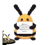 Générique d’Abeille au Crochet, Abeille de Soutien émotionnel - Soutien émotionnel Positif Bee Soft Doll,Drôle de d’ au Crochet Faite à la Main pour Petite Amie, Femme, Fils, ami, sœur