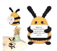 Générique d’Abeille au Crochet, Abeille de Soutien émotionnel - Soutien émotionnel Positif Bee Soft Doll | Drôle de d’ au Crochet Faite à la Main pour Petite Amie, Femme, Fils, ami, sœur