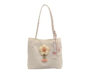 Générique d ' école étudiant femmes en nylon sacs à main décontractés capacité épaule shopping rencontres fleur déplacements capacité fleur à main pour les femmes étudiant école épaule