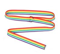Générique D Ring Belts For Men - Soft Rainbow Canvas strap, Web Fabric Casual Belt, Adjustable Work strap, Stylish Unisex Accessory | Gift Idea Christmas New Year for Women Men Fashion Accessories
