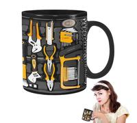 Générique da Meccanico Divertente - Ceramica Nera Grande Capacità, da Caffè Tè Bevanda, Tazzaes Oversize per Whisky Birra Succo | Regalo Originale per Uomini Appassionati Auto Meccanici