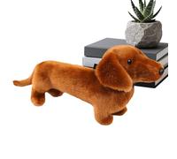 Générique Dachshund Plush - Plush and PP Cotton, 37cm, Cute Doll, Realistic Dog, Soft and Huggable | Decorative Toy, Playful Design for Home, Bedroom, Party, Car, Girls, Boys, Halloween, Easter