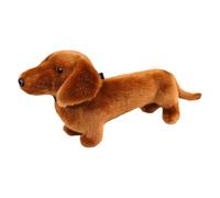 Générique Dachshund Plush - Realistic Design, Soft Touch Cute Doll, Stuffed Dog Toy | Dachshund Puppy Companion Decorative Ornament for Girl Boys Party Bedroom Sofa Car