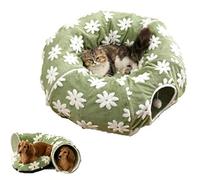 Générique Dachshund Tunnel Bed, Foldable Plush Burrow Dog Bed with Cushion & Ball, Pet Tunnel for Small Cats and Dogs, Cushioned Center Lounge for Nesting, Hiding and Snuggling (#B)