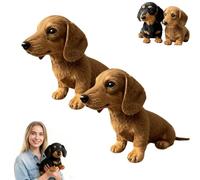 Générique Dachy 2.0 AI Powered Plush Dog, Dachy 2.0, Interactive Dachshund Plush Toy, Dachshund Plush Sofa Ornaments and Decorations, for Dog Lovers (2pcs,Brown)