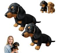 Générique Dachy 2.0 AI Powered Plush Dog, Dachy 2.0, Interactive Dachshund Plush Toy, Dachshund Plush Sofa Ornaments and Decorations, for Dog Lovers (2pcs,Black)
