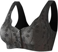 Générique Daisy Bras for Older Women,Full Coverage Breathable Everyday Bras,Front Closure Push Up Bras,No Underwire Cotton Bras
