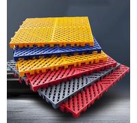 Générique Dalles De Sol Drainantes Emboîtables, Dalles Antidérapantes pour Piscine 40 X 40 Cm, Tapis Modulaires en PVC Souple À Emboîter, Dalles De Sol en Caoutchouc avec Trous(Gray,8pcs)