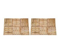 Générique Dalles de terrasse 12 pcs 50x50 cm Bois Marron Quincaillerie Matériaux de Construction Tapis & revêtements de Sol (Poids 48.8KG)