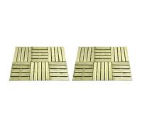 Générique Dalles de terrasse 12 pcs 50x50 cm Bois Vert,Quincaillerie,Matériaux de Construction,Tapis & revêtements de Sol,Vert,41.8 KG,276430
